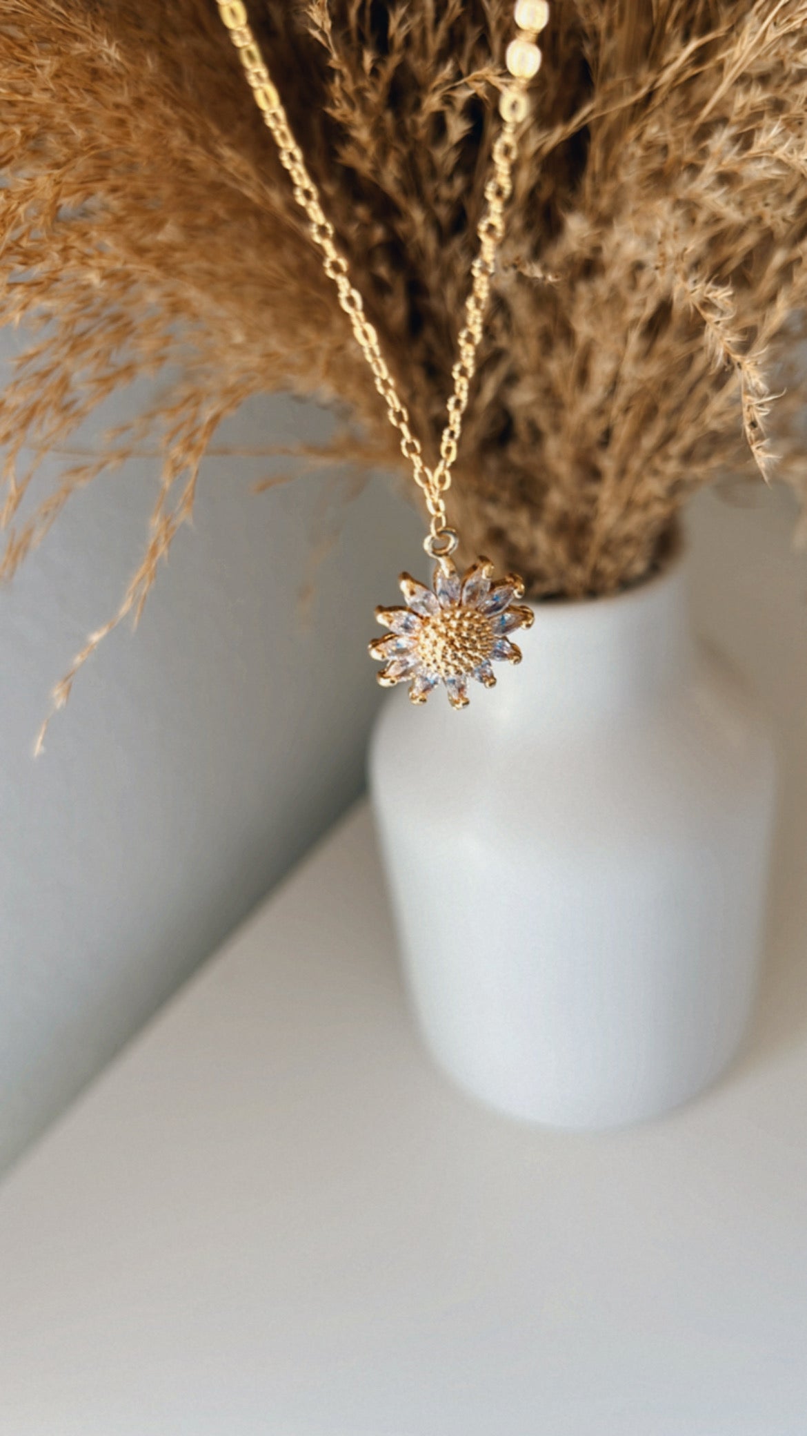 Shiny Sunflower Necklace
