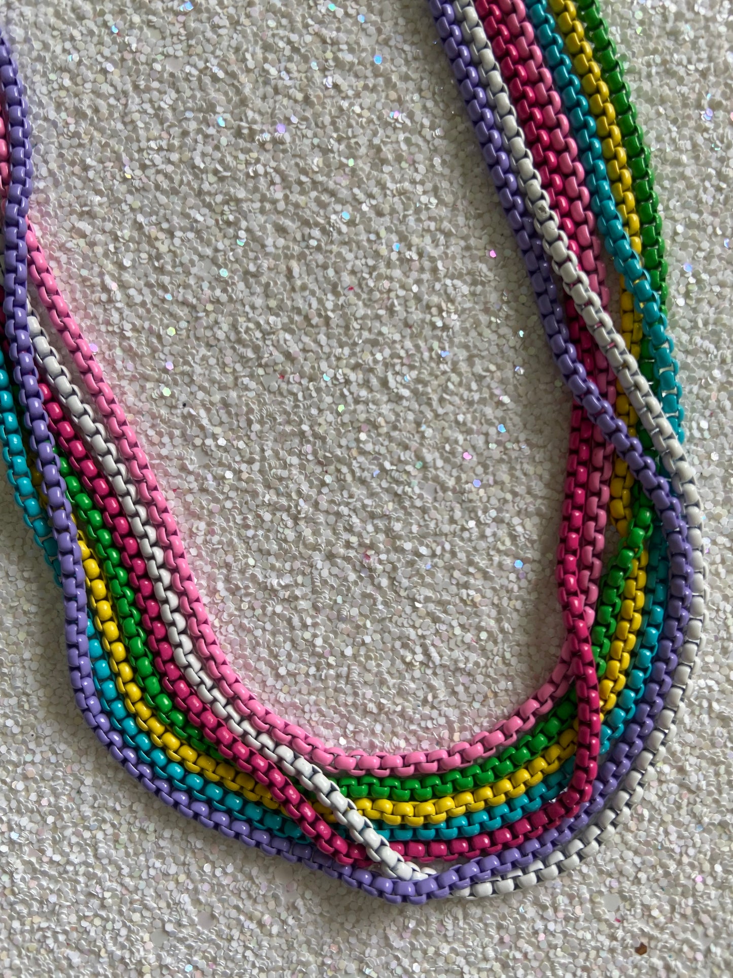Colorful Enamel Chain with Charm